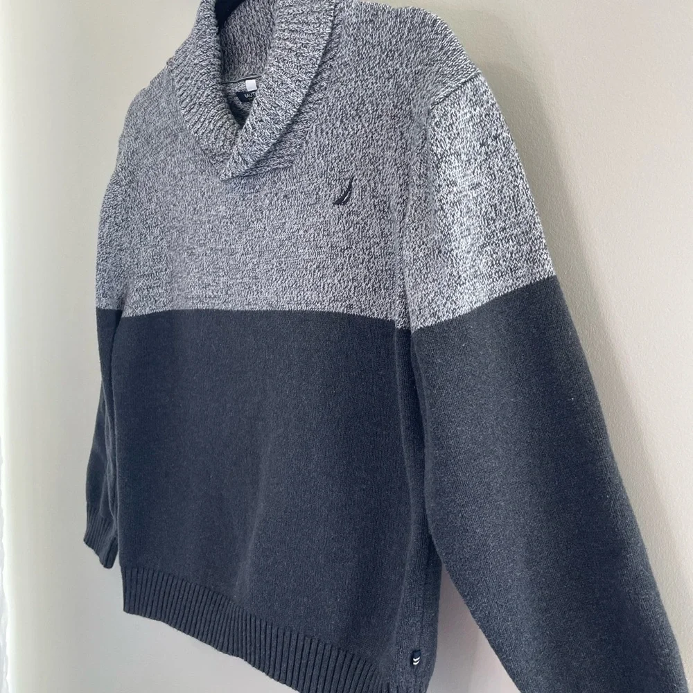 Nautica Boys (Teen) Two-Tone Turtleneck Sweater